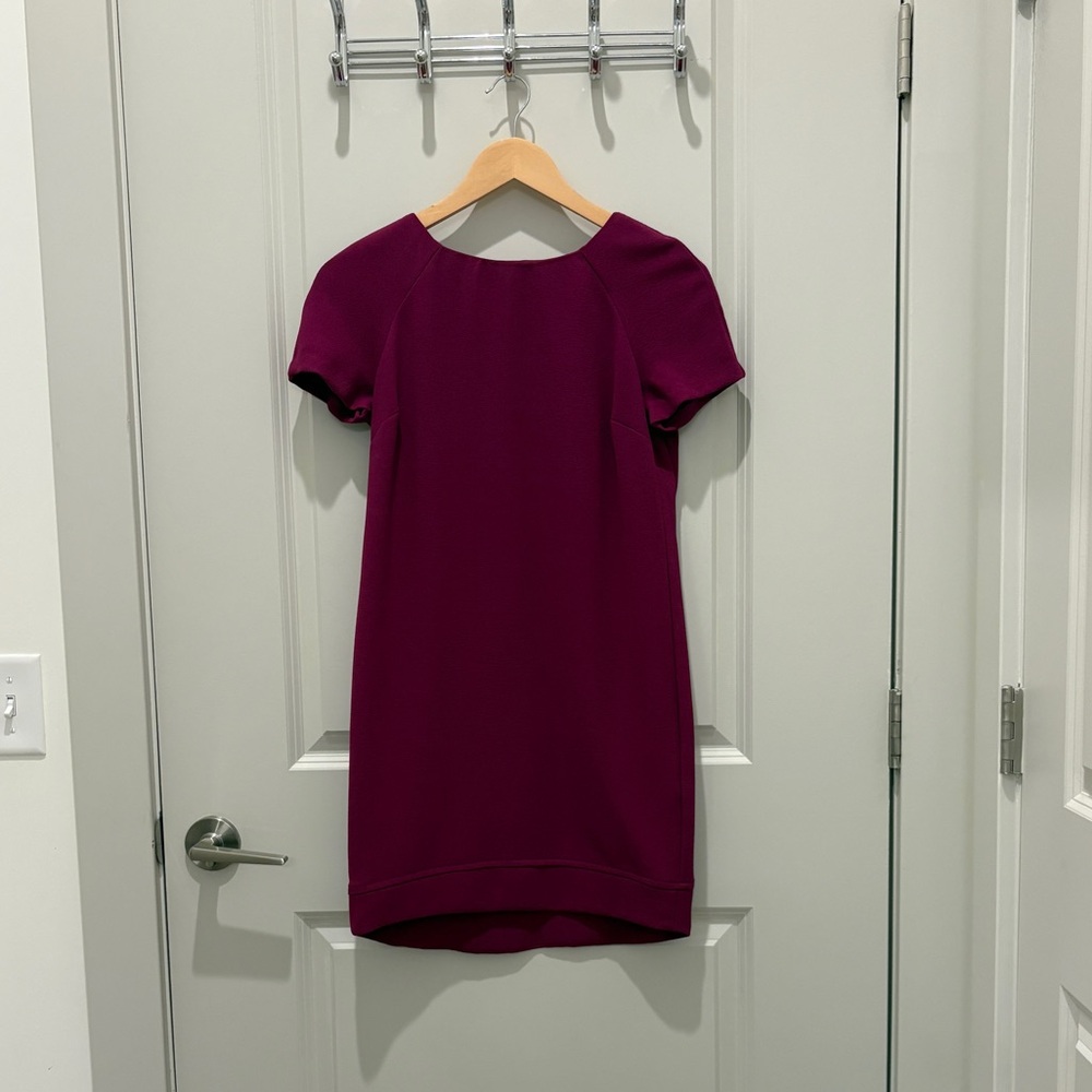 Magenta Short Sleeve Mini Dress